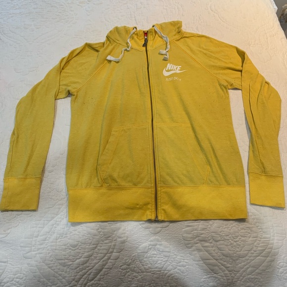 yellow nike zip up jacket